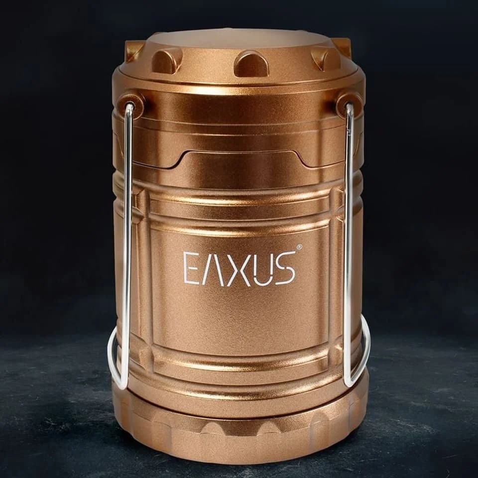 EAXUS Gartenleuchte 30 LED Campinglampe Kupfer Batteriebetrieben Ausziehbar - Bild 3