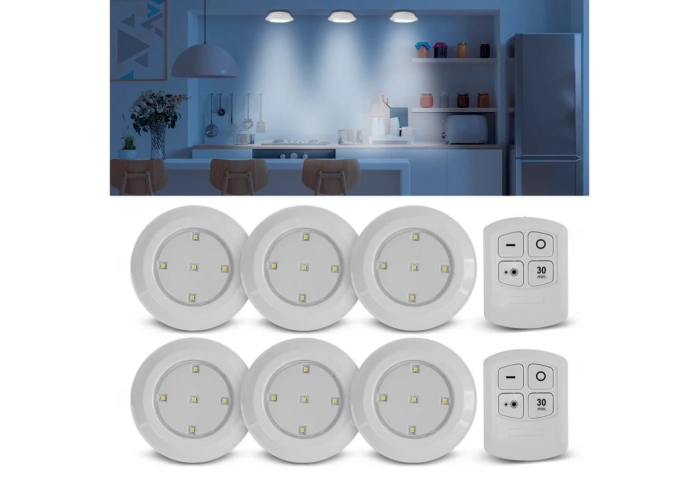 EAXUS LED Unterbauleuchte Batteriebetrieben Neutralweiß - Bild 2
