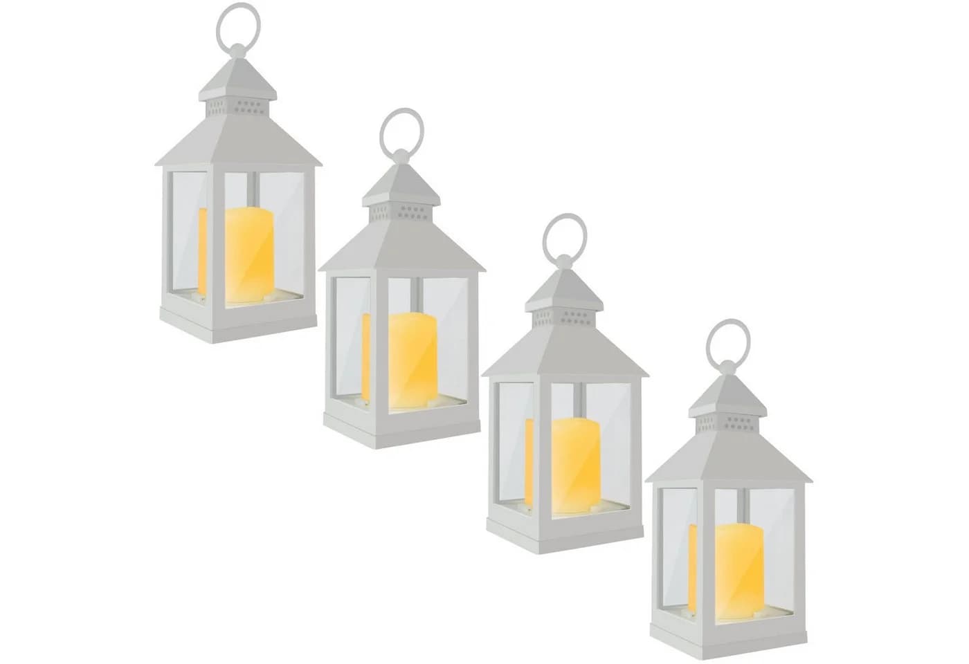 EAXUS LED Laterne Windlicht Weiß mit Flammeneffekt - Bild 2