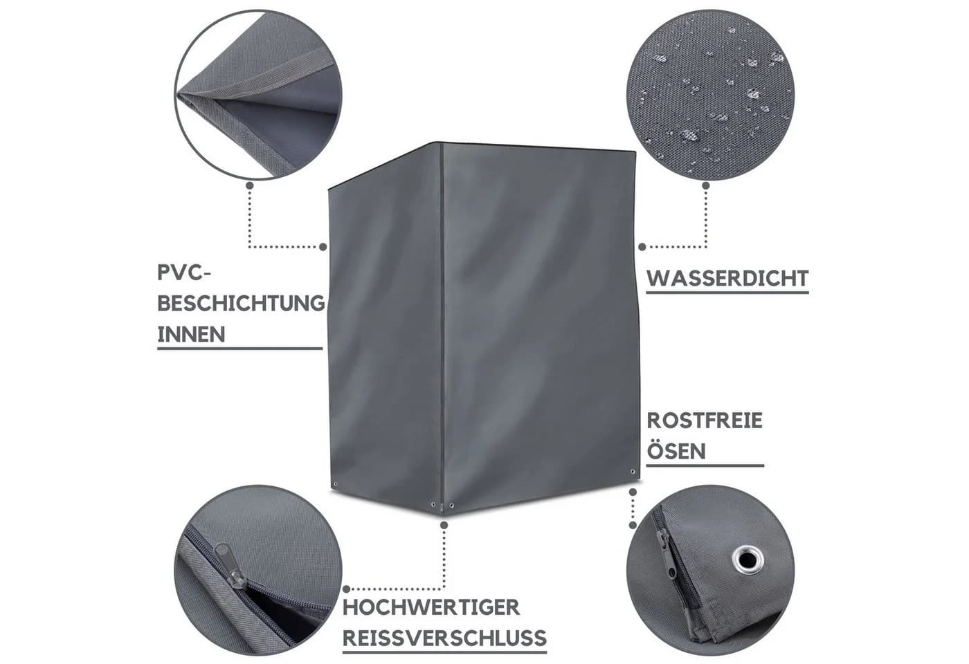 Schutzhülle für Strandkorb Grau - Bild 3