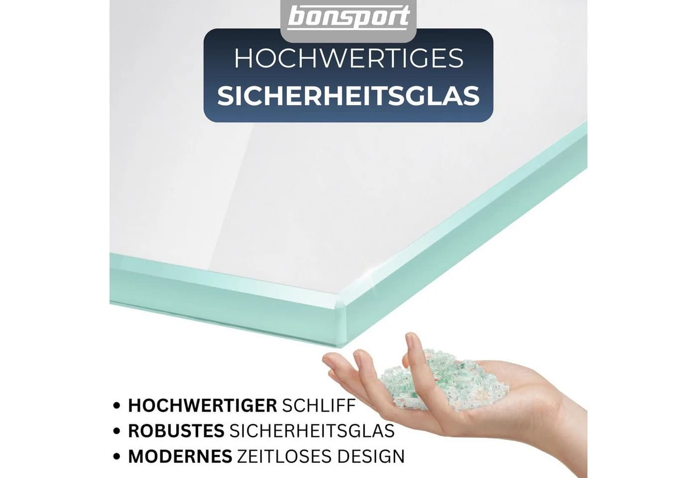 bonsport Badregal Glas Regal Milchglas Rechteckig - Bild 4