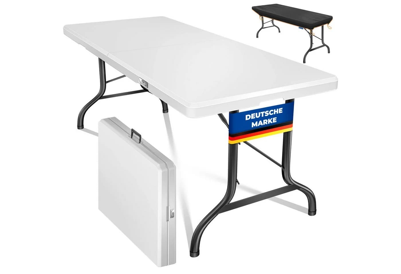 KESSER Klapp-Tisch Weiß Kunststoff Stahl - Bild 2