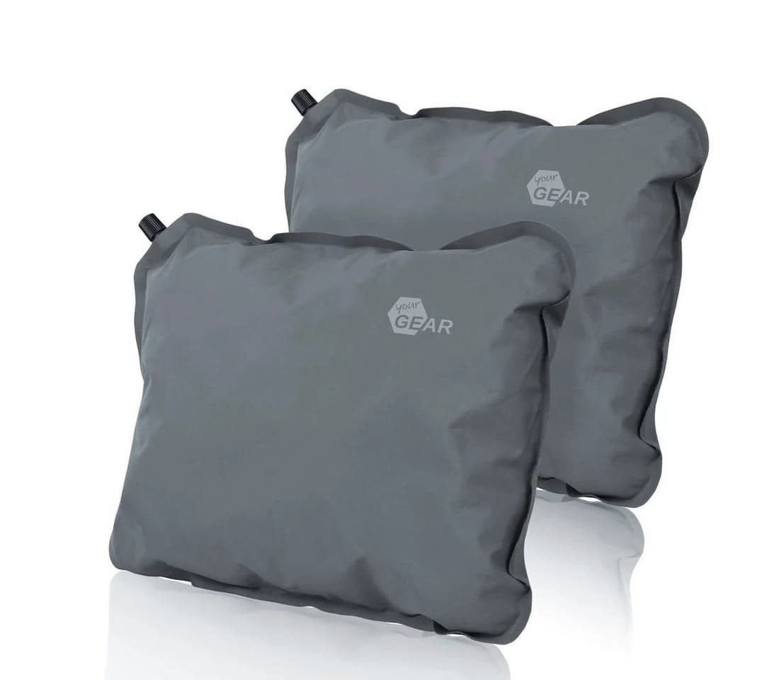 yourGEAR Reise-Kissen Set 2x Relax Kopfkissen 40x30cm Aufblasbar - Bild 2