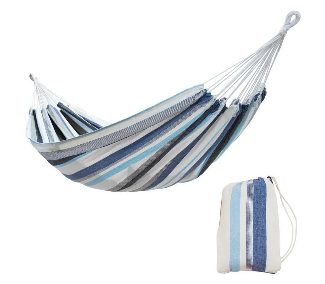 yourGEAR Hängematte Maui Aqua Blau/Beige 240 kg Baumwolle - Bild 2