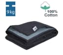 yourGEAR Gewichtsdecke Como 9kg Therapiedecke Grau 100% Baumwolle Bild 3