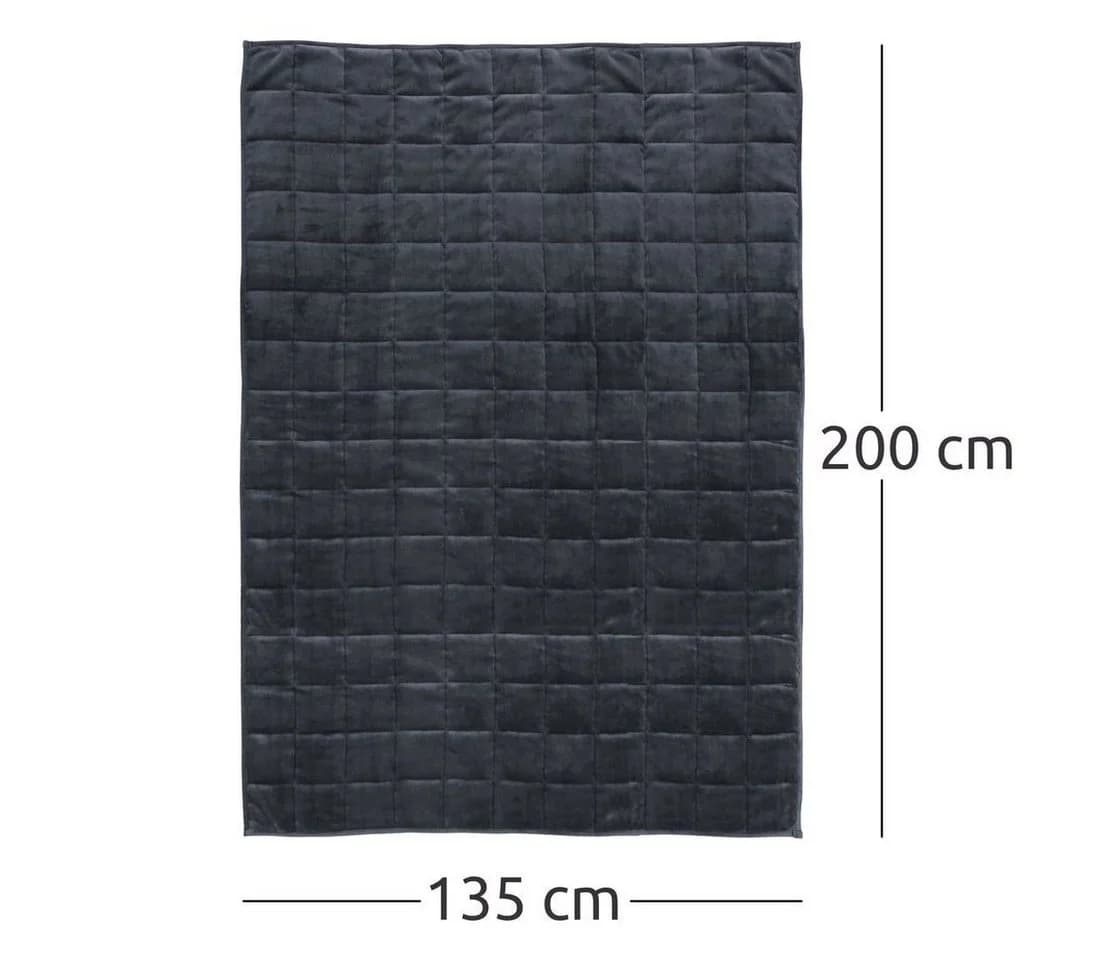 yourGEAR Gewichtsdecke Como 9kg Therapiedecke Grau 100% Baumwolle - Bild 4