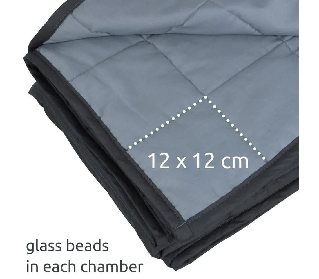 yourGEAR Gewichtsdecke Como 9kg Therapiedecke Grau 100% Baumwolle - Bild 5