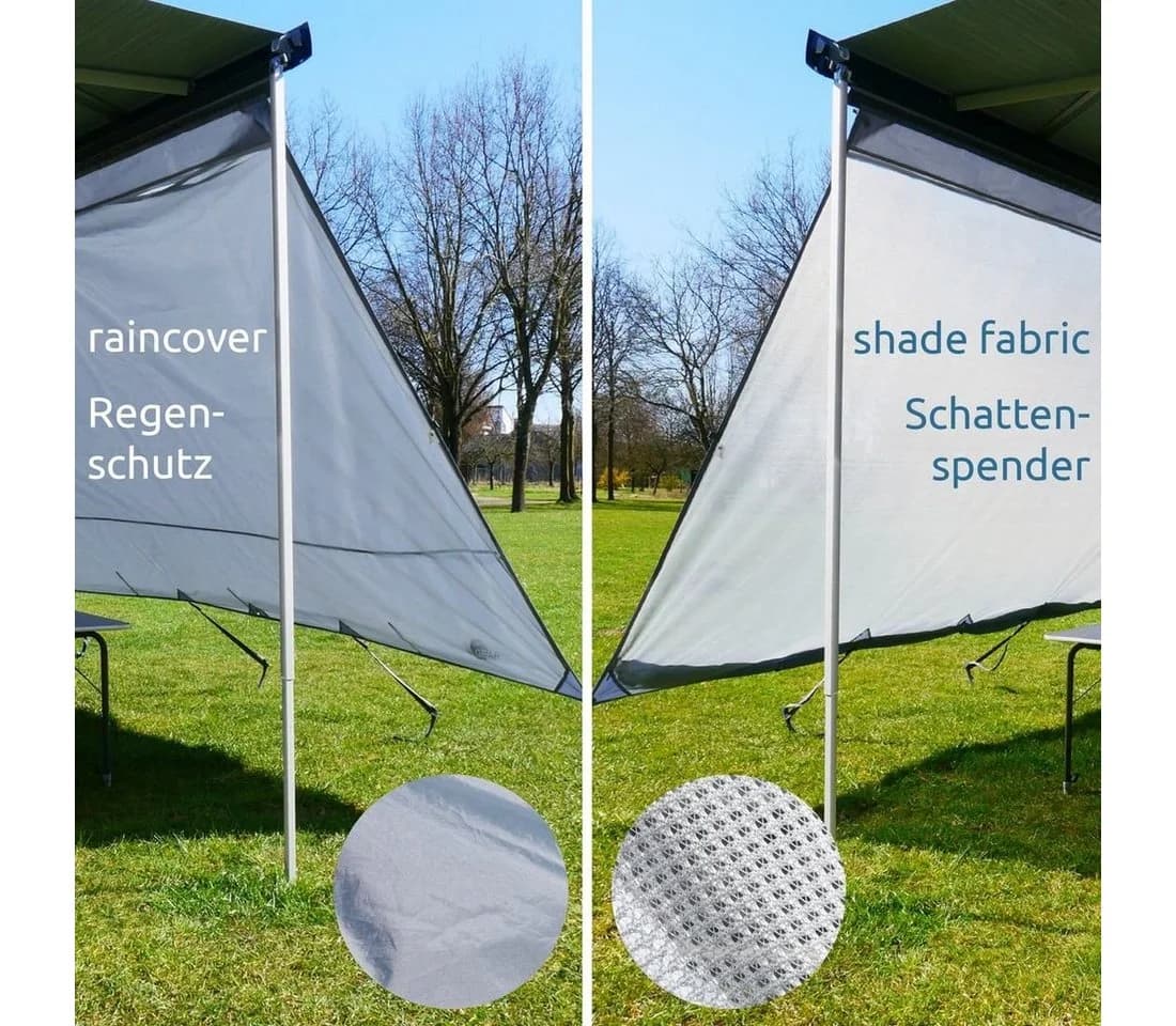 yourGEAR Vorzelt Sun + Rain Blocker 2,4 x 2 m Blau/Grau - Bild 4