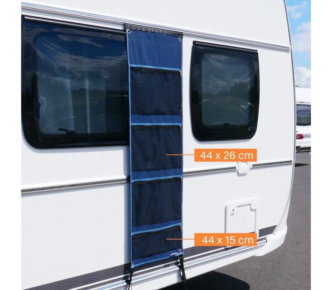 yourGEAR Caravan Organizer Mesh Hängeregal Grau/Blau