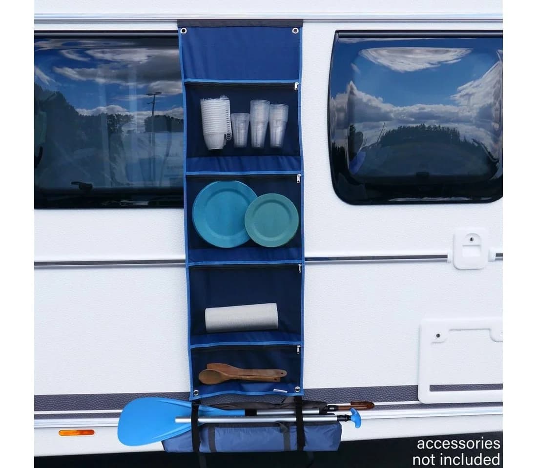 yourGEAR Caravan Organizer Mesh Hängeregal Grau/Blau - Bild 2