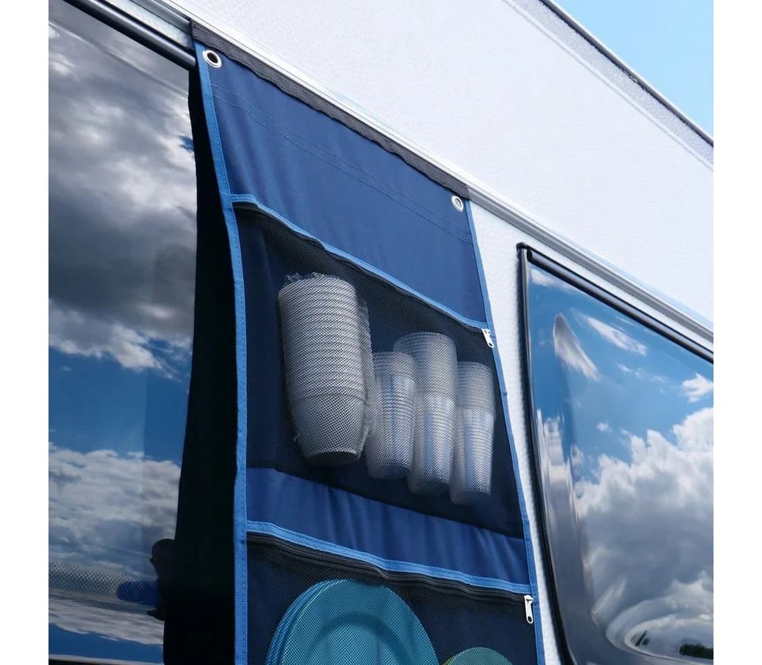 yourGEAR Caravan Organizer Mesh Hängeregal Grau/Blau - Bild 3