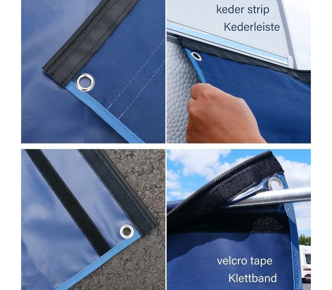 yourGEAR Caravan Organizer Mesh Hängeregal Grau/Blau - Bild 4