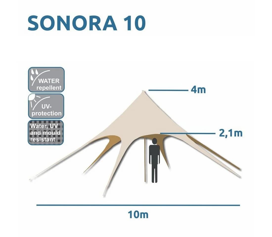 yourGEAR Pavillon Sonora Sternzelt Beige 10m Durchmesser