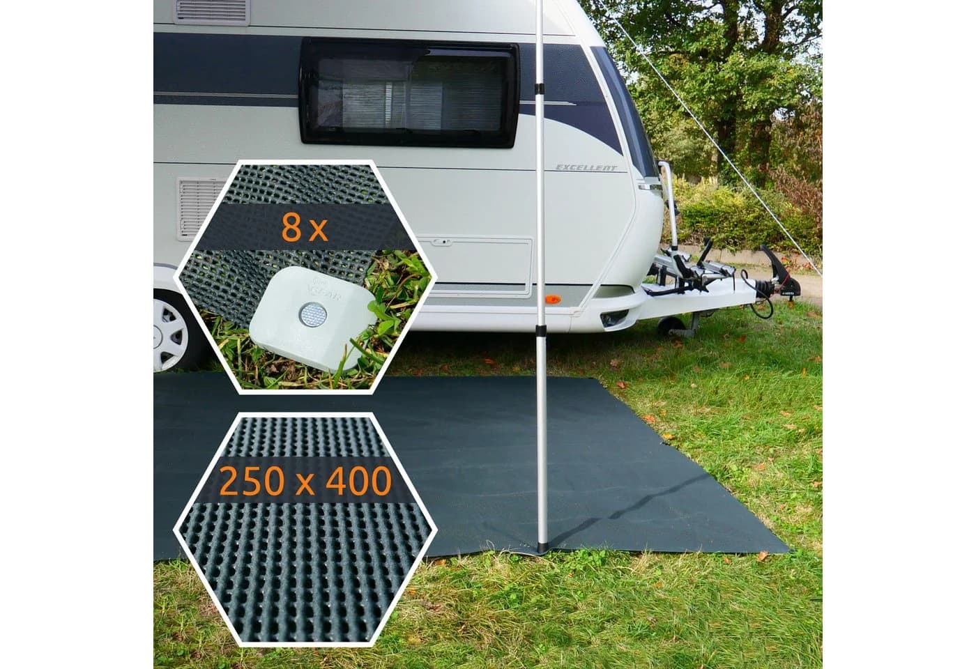 yourGEAR Outdoor Soft Carpet Vorzeltteppich Graugrün - Bild 2