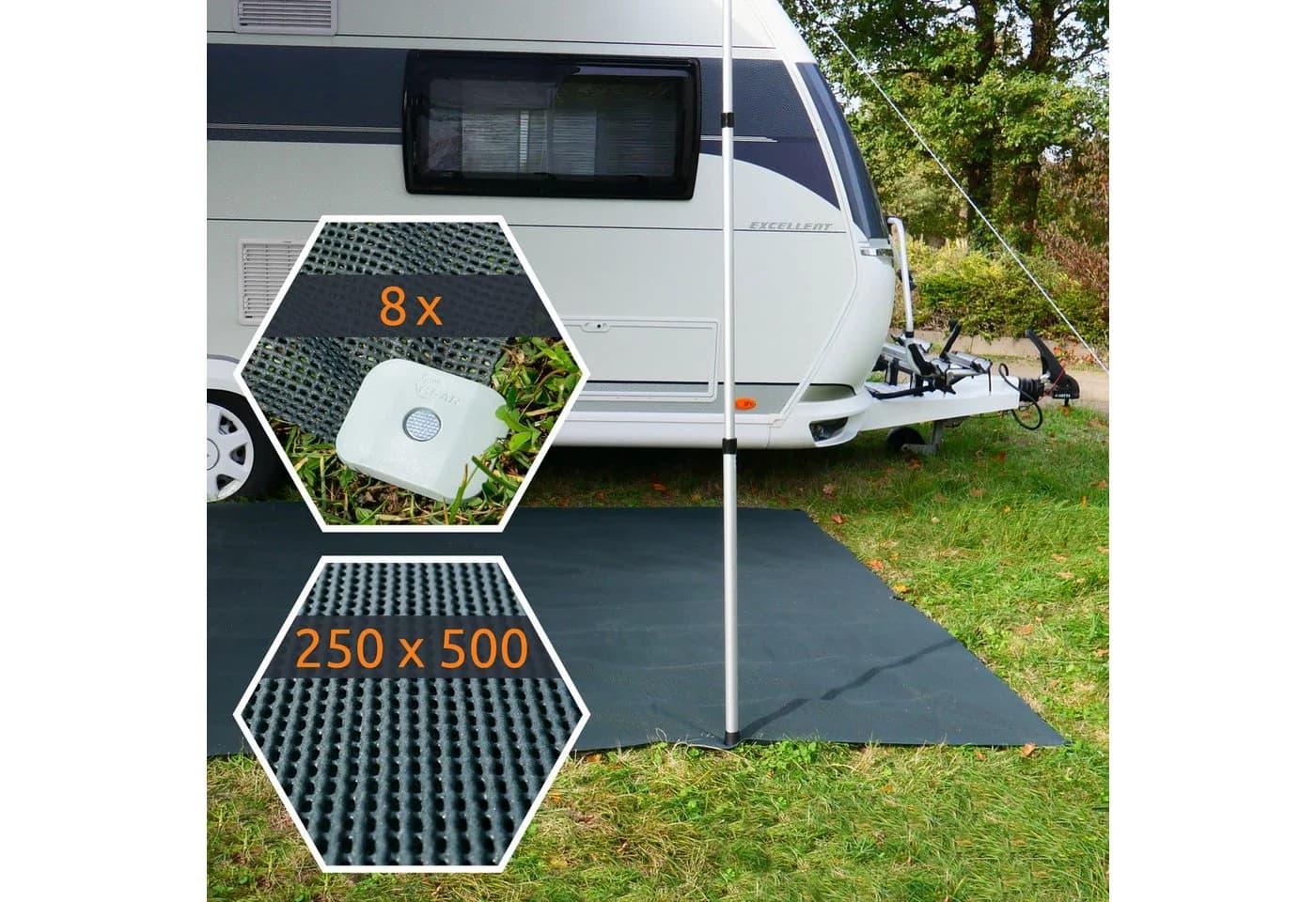 yourGEAR Outdoor Soft Carpet Vorzeltteppich graugrün - Bild 2