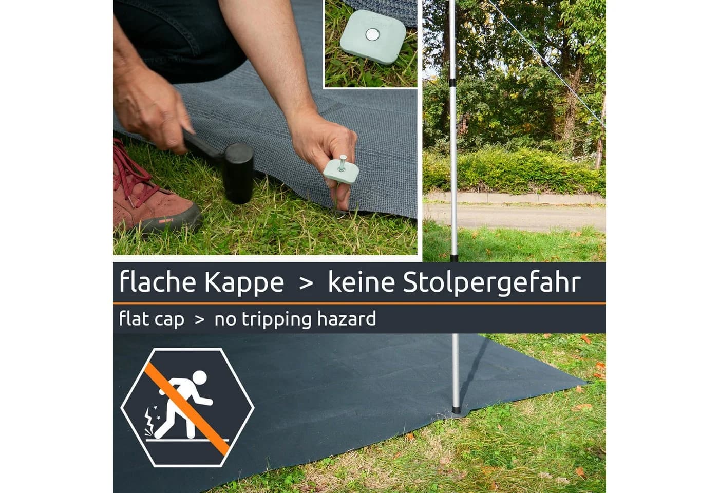 yourGEAR Outdoor Soft Carpet Vorzeltteppich graugrün - Bild 4