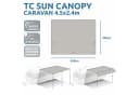 yourGEAR Caravan Tarp Sonnensegel Beige/Grau mit Teleskopstangen Bild 1