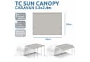yourGEAR Sonnensegel Caravan Tarp 500x240 Beige Aluminium Bild 1