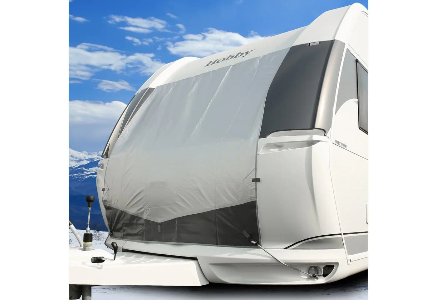 yourGEAR Thermo-Bugschutzplane Grau 185x160 cm für Wohnwagen - Bild 4