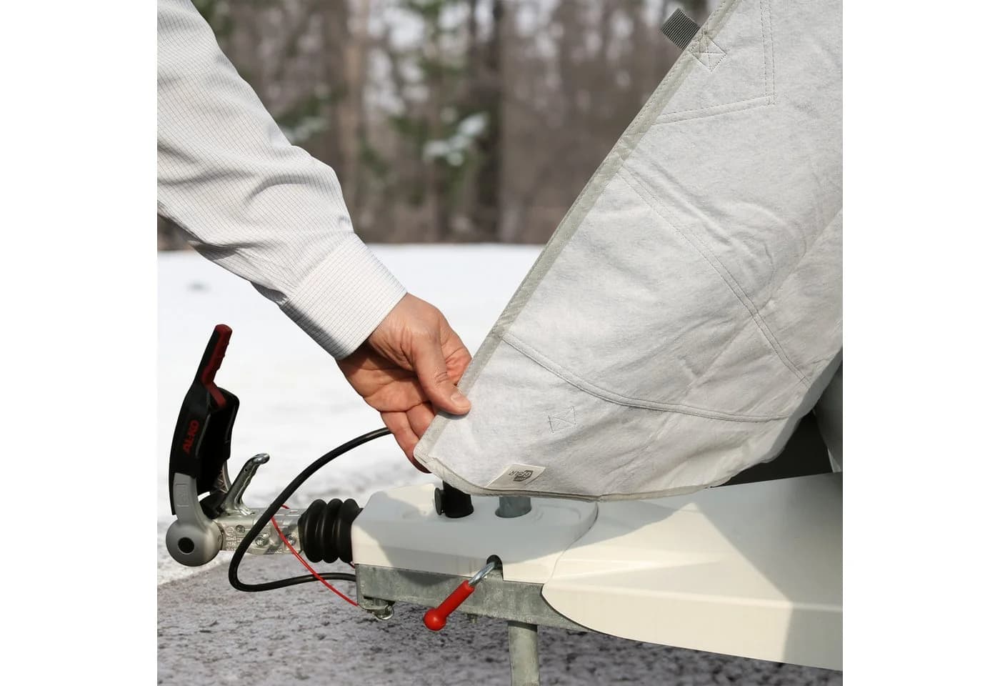 yourGEAR Thermo-Bugschutzplane Grau 185x160 cm für Wohnwagen - Bild 5