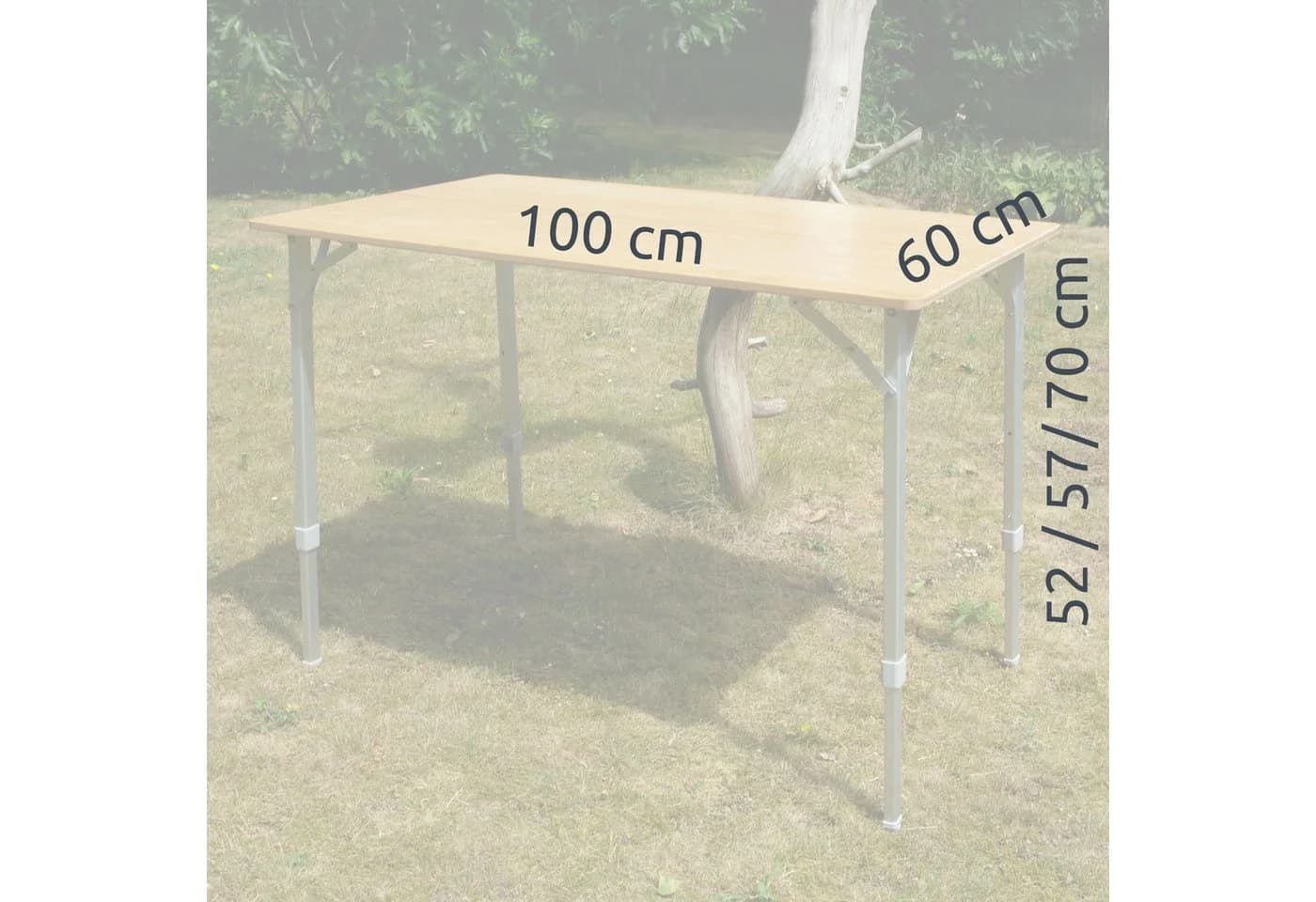 yourGEAR Portofino L Bambus Campingtisch 4 Plätze klappbar