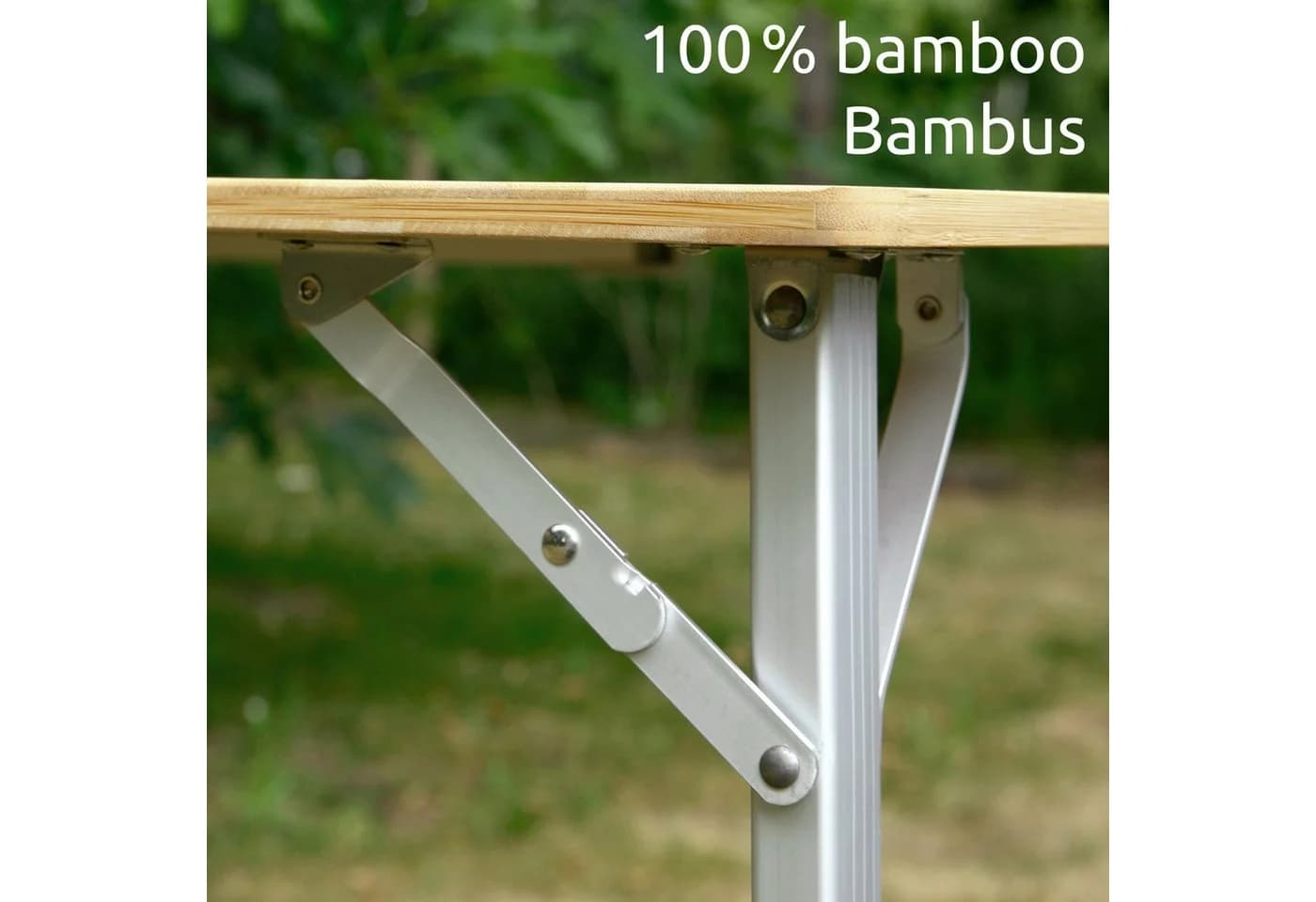 yourGEAR Portofino L Bambus Campingtisch 4 Plätze klappbar - Bild 5