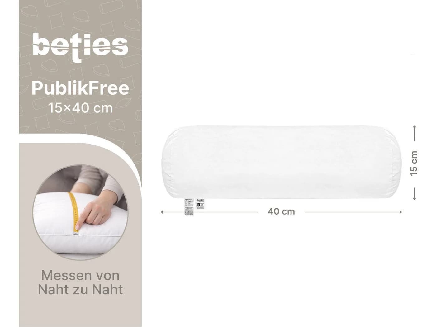 beties Nackenrolle PublikFree Weiß Faserbällchen - Bild 3