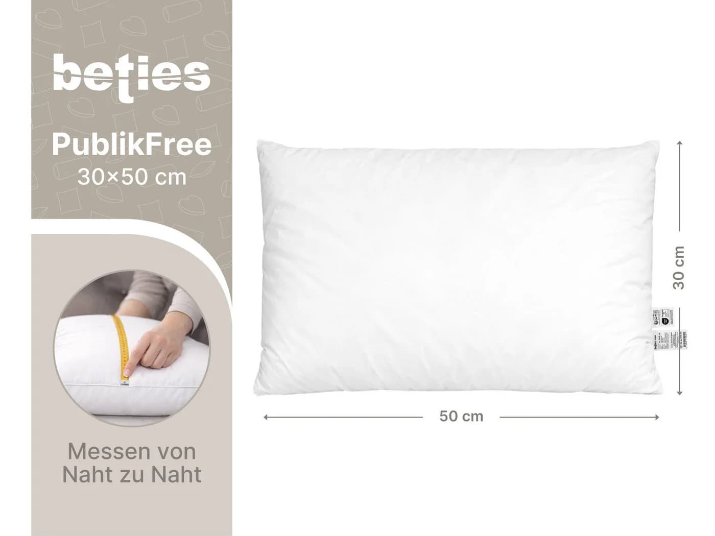 beties Kunstfaserkopfkissen PublikFree Weiß - Bild 3