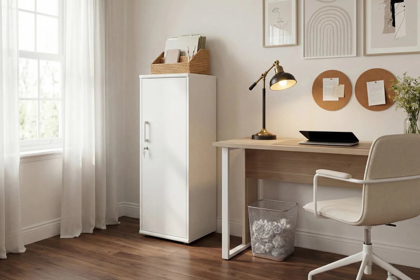 SCHILDMEYER Aktenschrank Serie 200 Weiß mit 2 Einlegeböden
