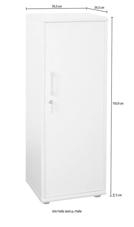 SCHILDMEYER Aktenschrank Serie 200 Weiß mit 2 Einlegeböden - Bild 3
