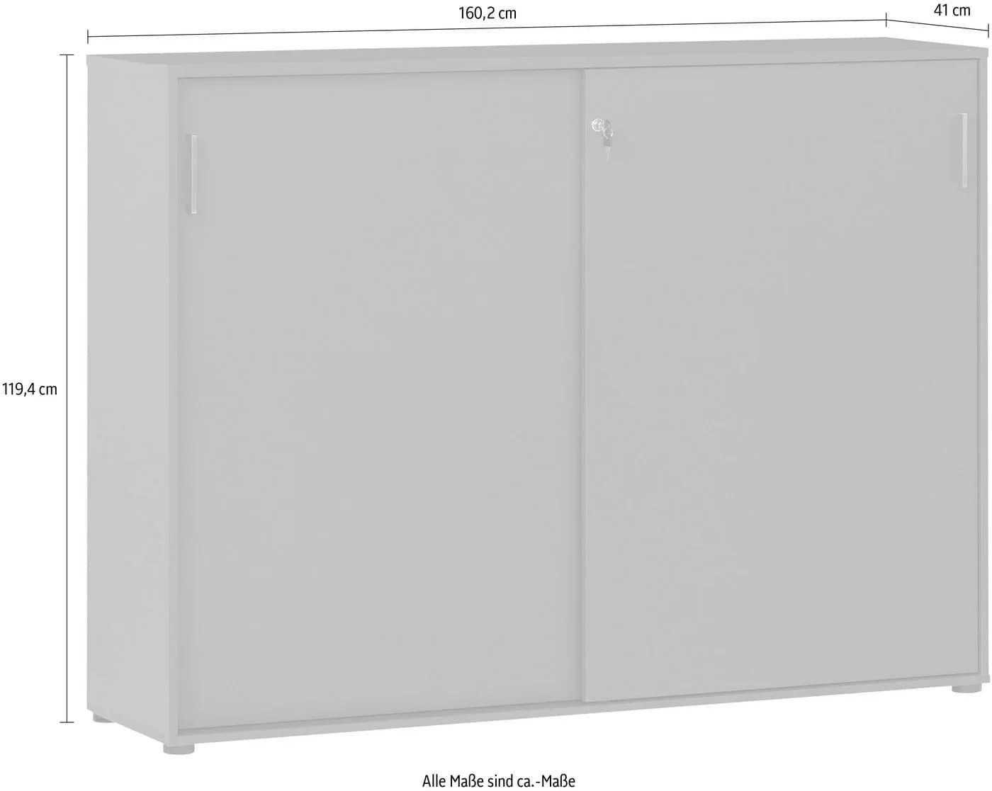 SCHILDMEYER Aktenschrank Serie 1500 Anthrazit mit Schiebetüren - Bild 3
