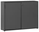 SCHILDMEYER Aktenschrank Serie 1500 Anthrazit mit Schiebetüren Bild 4