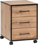 Schildmeyer Rollcontainer Serie 2000 Eiche Schwarz 3 Schubladen Bild 3