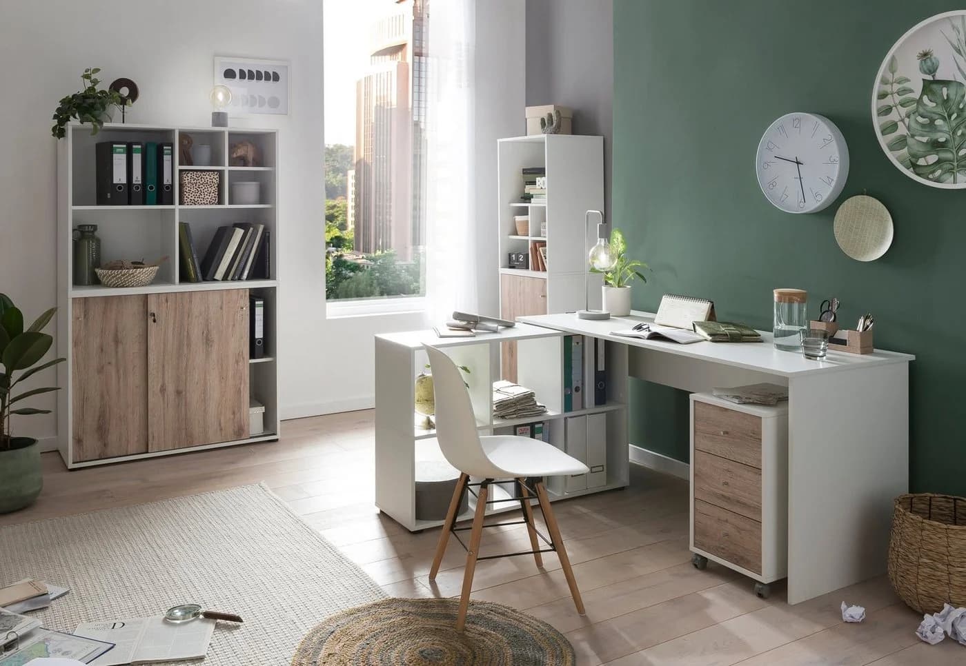 Schildmeyer Aktenschrank Serie 400 Weiß/Wildeiche