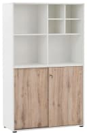 SCHILDMEYER Aktenschrank Serie 400 Weiß/Wildeiche 2 Schiebetüren Bild 1