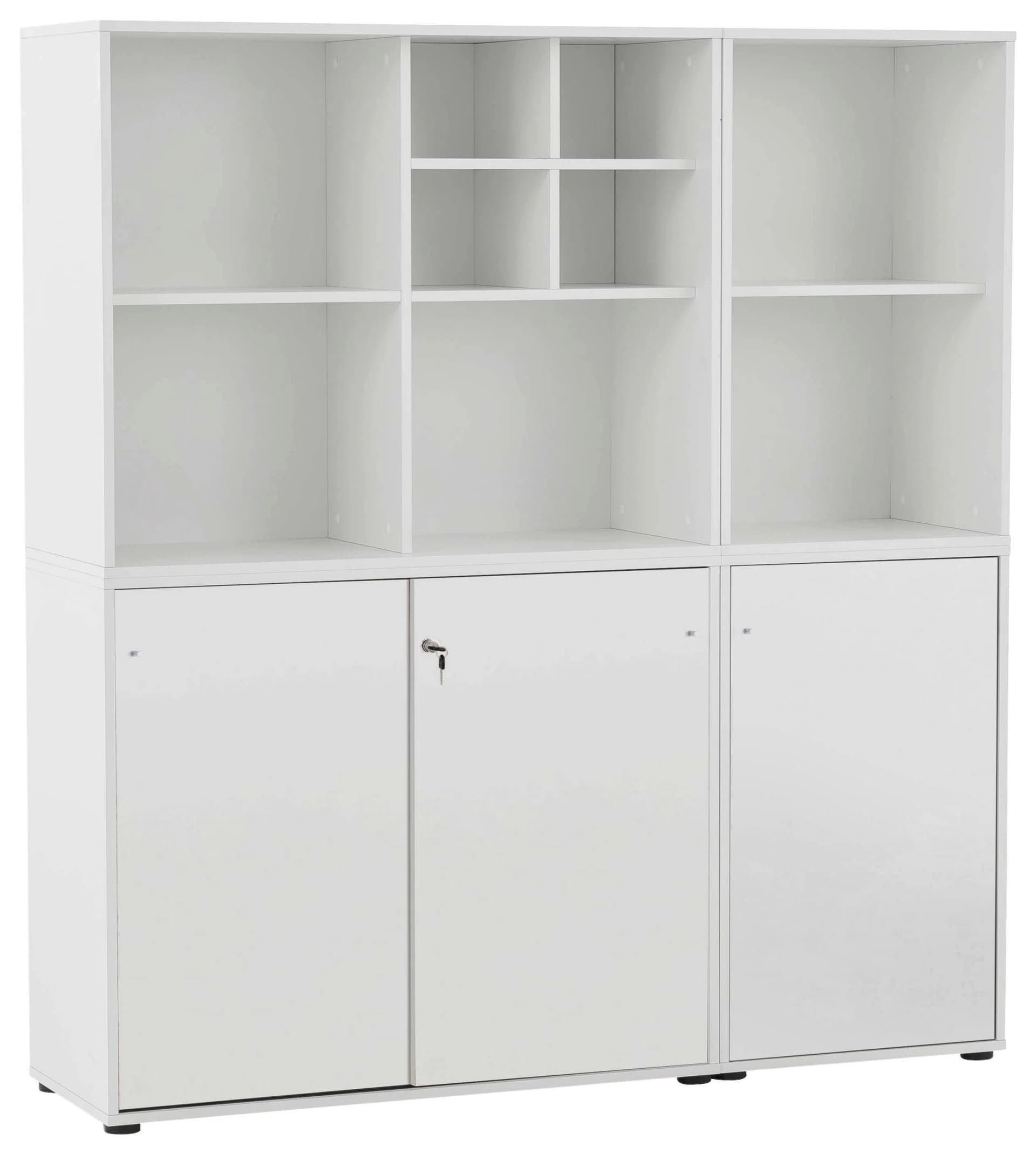 SCHILDMEYER Aktenschrank Serie 400 Weiß mit 6 Böden