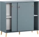 SCHILDMEYER Aktenschrank Serie 500 Fjord Blau mit Schiebetüren Bild 4