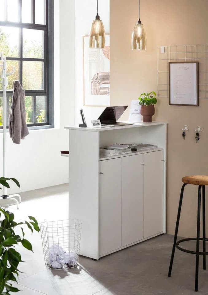 Schildmeyer Empfangstheke Serie 400 Weiß Modern