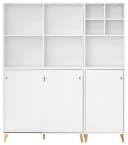 Büromöbel-Set SCHILDMEYER Serie 500 Weiß Holzwerkstoff 2 Regale 2 Schränke Bild 1