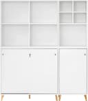 Büromöbel-Set SCHILDMEYER Serie 500 Weiß Holzwerkstoff 2 Regale 2 Schränke Bild 2