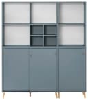 Büromöbel-Set SCHILDMEYER Serie 500 Blau Holzwerkstoff 2 Regale 2 Schränke Bild 1