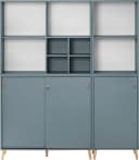 Büromöbel-Set SCHILDMEYER Serie 500 Blau Holzwerkstoff 2 Regale 2 Schränke Bild 2