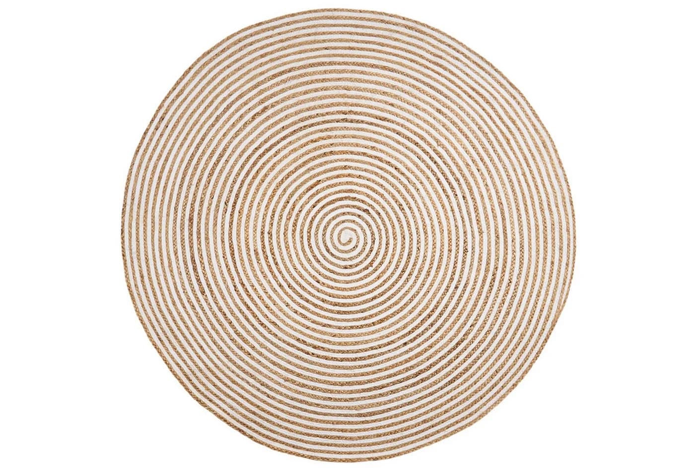 Runder Jute-Teppich Rocio 150cm Natur Handarbeit