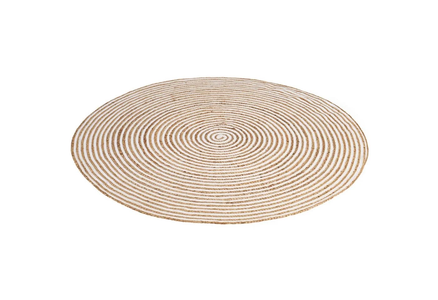 Runder Jute-Teppich Rocio 150cm Natur Handarbeit - Bild 4
