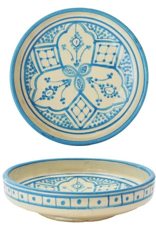 Marrakesch Orient & Mediterran Interior Dipschale Alijan Blau Keramik - Bild 2