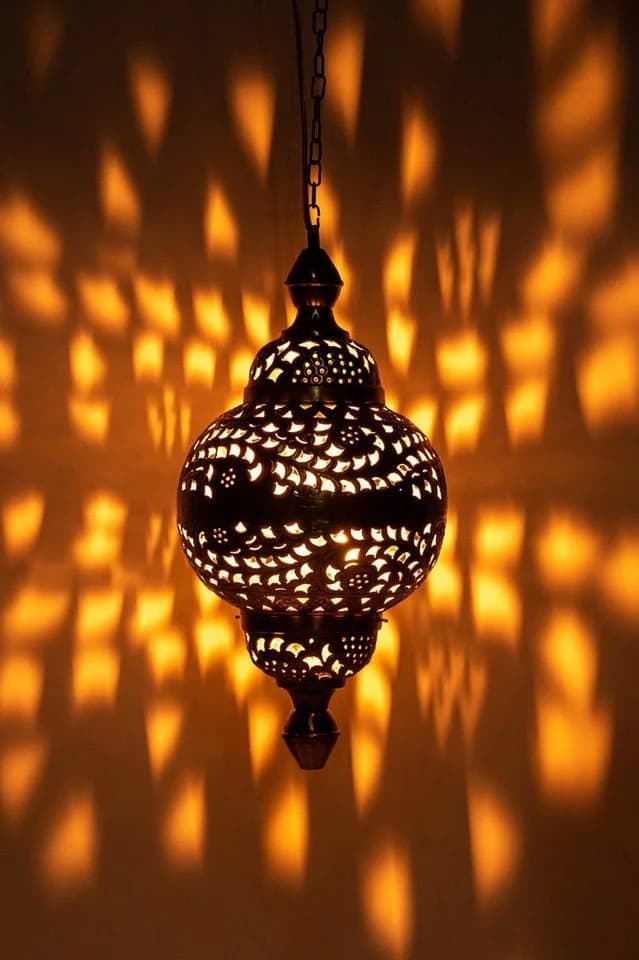 Marrakesch Orient & Mediterran Interior Pendelleuchte Fahda Silber Orientalisch