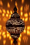 Marrakesch Orient & Mediterran Interior Pendelleuchte Fahda Silber Orientalisch Bild 2