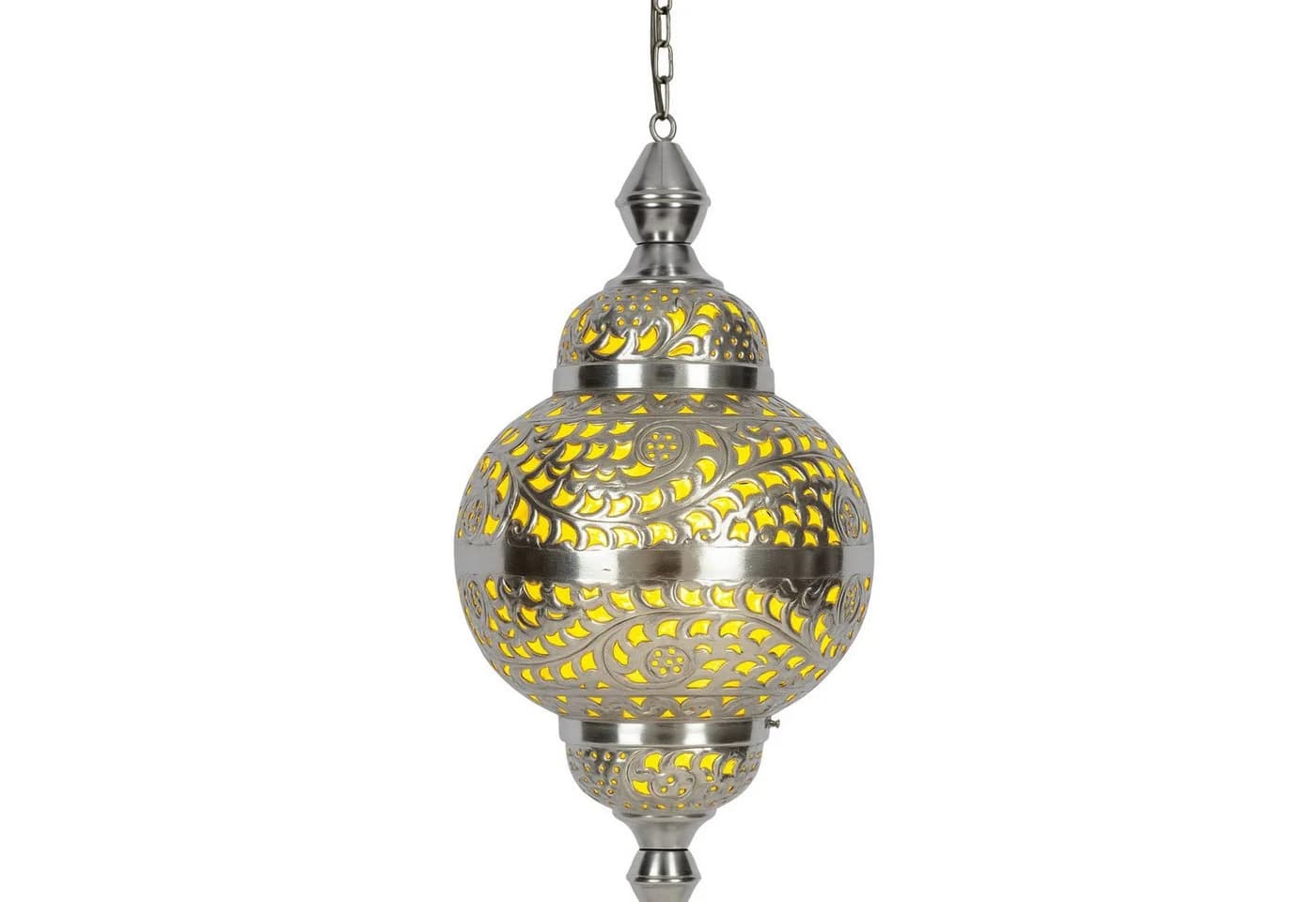 Marrakesch Orient & Mediterran Interior Pendelleuchte Fahda Silber Orientalisch - Bild 3