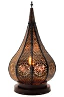 Marrakesch Orient & Mediterran Interior Teelichthalter Orientalische Laterne Windlicht Garten Deko Ezana Schwarz Bild 1
