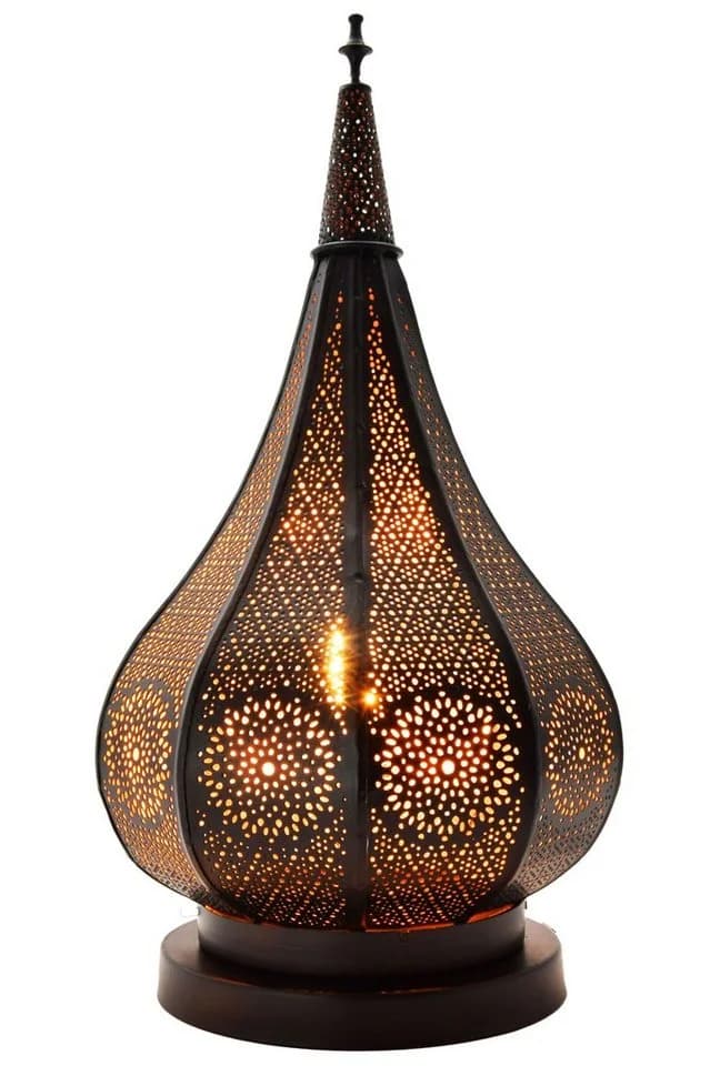 Marrakesch Orient & Mediterran Interior Teelichthalter Orientalische Laterne Windlicht Garten Deko Ezana Schwarz
